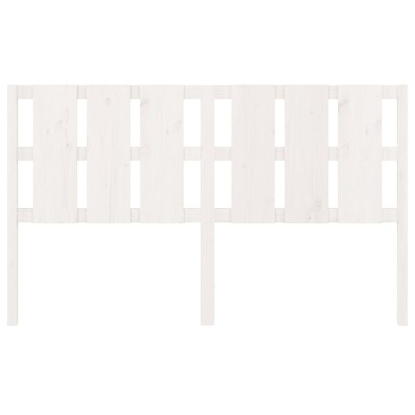 vidaXL Sängynpääty valkoinen 165,5x4x100 cm täysi mänty