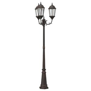 vidaXL Puutarhavalaisin pronssi 61 x 53 x 235 cm Alumiini ja lasi