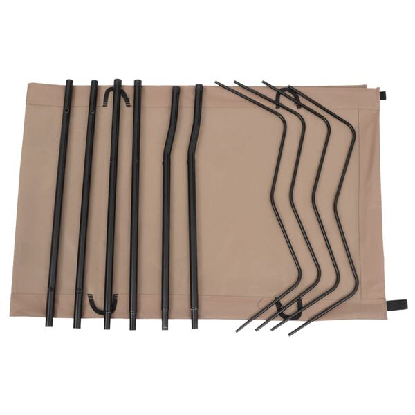 vidaXL Retkisängyt 2kpl 180x60x19cm Oxford-kangas ja teräs harmaanrus.