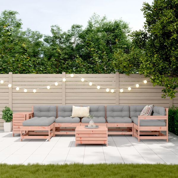 vidaXL 9-osainen Ulkosohvasarja t&auml;ysi douglaskuusi