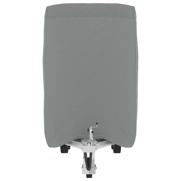 vidaXL hevosper&auml;vaunun p&auml;&auml;llinen harmaa 376x168x240 cm kuitukangas