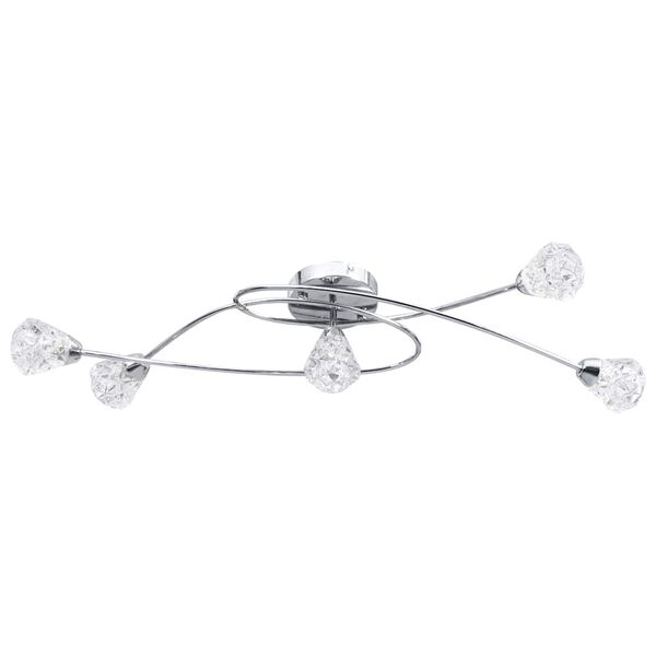 vidaXL Kattovalaisin lasisilla sälevarjostimilla 5 x G9-polttimoa