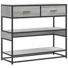 vidaXL Konsolip&ouml;yt&auml; harmaa Sonoma 90x35x80 cm tekninen puu