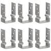 vidaXL Aita-ankkurit 6 kpl hopea 9x6x15 cm galvanoitu ter&auml;s