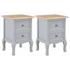vidaXL Y&ouml;p&ouml;yd&auml;t 2kpl MDF 35x30x49 cm harmaa