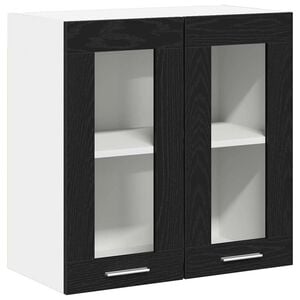 vidaXL Henkarikaappi Musta tammi. 60 x 31 x 60 cm Tekninen puu
