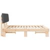vidaXL Sänkyrunko verhoillulla päädyn Tumma harmaa 200 x 200 cm