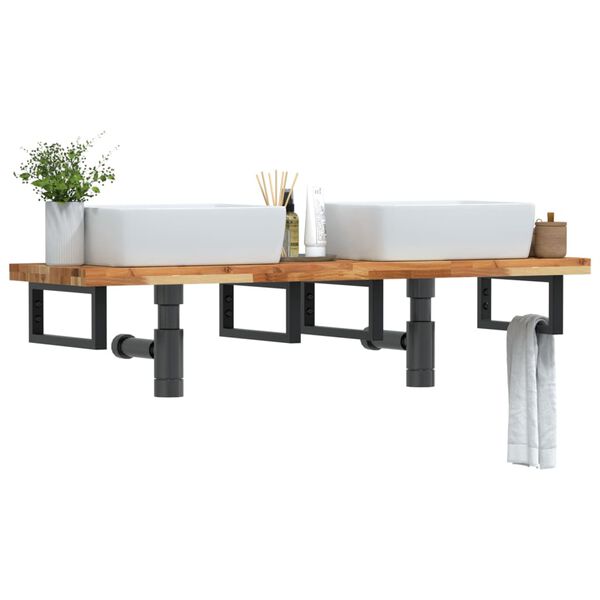 vidaXL Pesuallashylly sein&auml;lle ter&auml;s ja t&auml;ysi akasiapuu