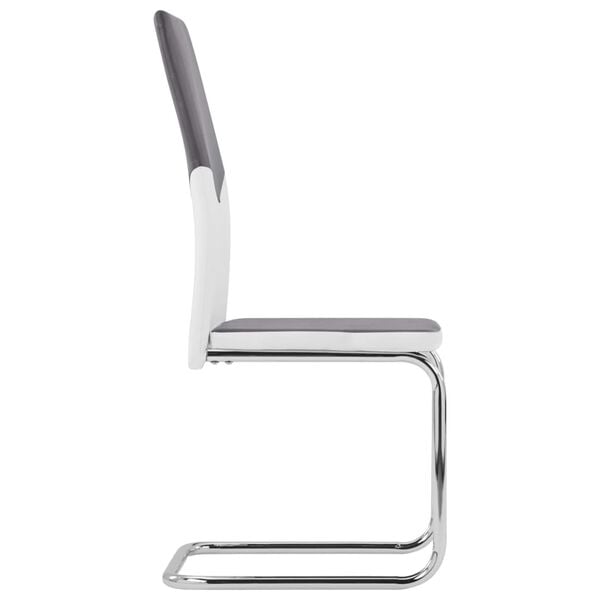 vidaXL Takajalattomat ruokap&ouml;yd&auml;n tuolit 4 kpl harmaa keinonahka