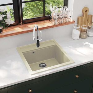 vidaXL Keitti&ouml;n pesuallas graniitti beige