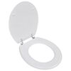vidaXL WC-istuin MDF yksinkertainen muotoilu valkoinen