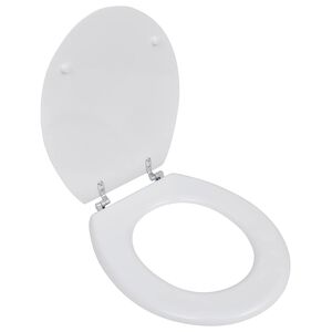 vidaXL WC-istuin MDF yksinkertainen muotoilu valkoinen