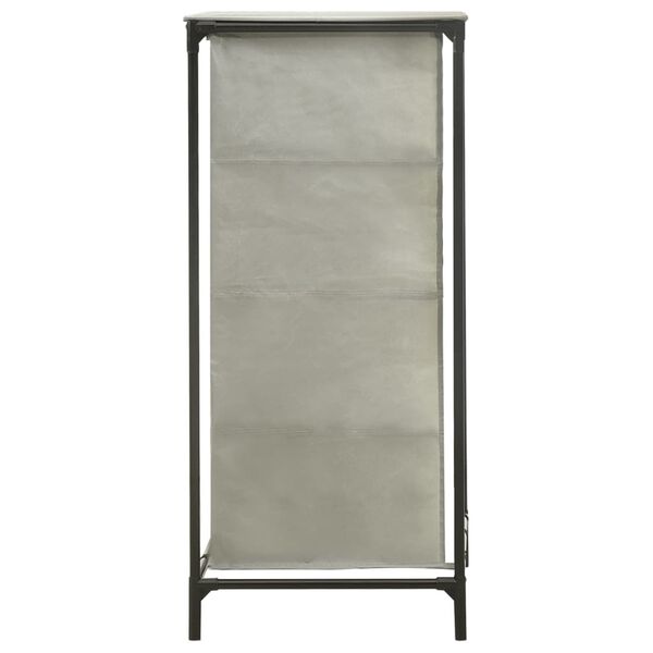 vidaXL Kenk&auml;teline 55x36x76 cm kuitukangas ja ter&auml;s harmaa