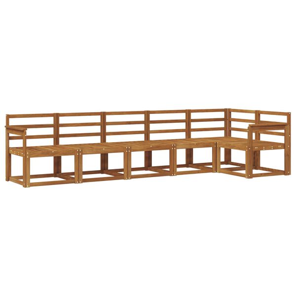 vidaXL Ulkosohvakokoelma 6 pcs Luonnollinen Tihe&auml; akasiapuu
