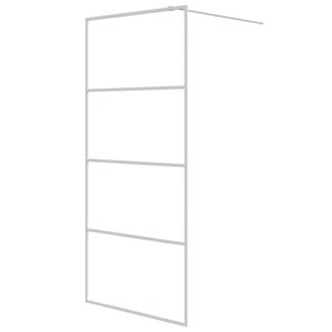vidaXL Walk-in suihkusein&auml;ke valkoinen 90x195 cm kirkas ESG-lasi
