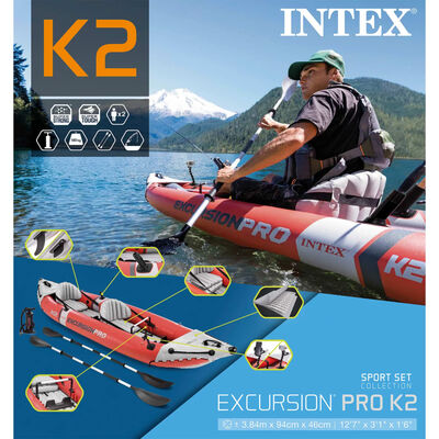 Intex Täytettävä kajakki Excursion Pro 384x94x46 cm 68309NP