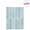 vidaXL Suorakulmainen laatta 10 pcs Harmaa vihre&auml; 29 x 23 x 0,08 cm