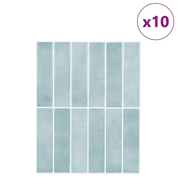 vidaXL Suorakulmainen laatta 10 pcs Harmaa vihre&auml; 29 x 23 x 0,08 cm