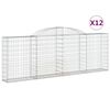 vidaXL Kaarevat kivikorit 12 kpl 300x30x100/120 cm galvanoitu rauta