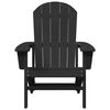 vidaXL Adirondack-tuoli Musta 82 x 74 x 92 cm HDPE