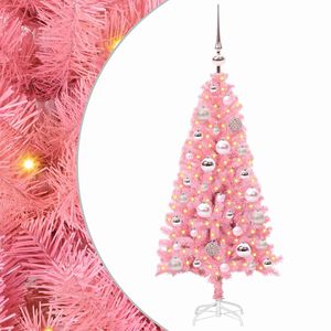 vidaXL Joulukuusi Pinkki 120 cm Polyvinyylikloridi