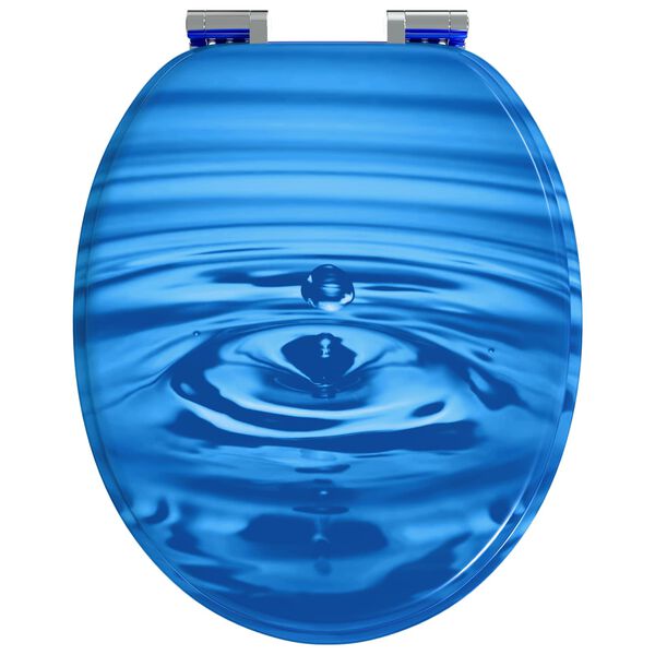 vidaXL WC-istuin Sininen pisara 44 x 38 cm MDF-levy