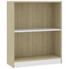 vidaXL Kirjahylly valkoinen ja Sonoma-tammi 60x24x76 cm tekninen puu
