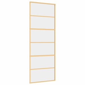 vidaXL Liukuovi kulta 76x205 cm kirkas ESG-lasi ja alumiini