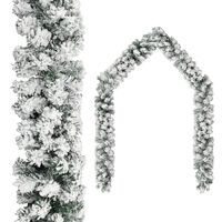 vidaXL Jouluseppele lumihuurteella vihreä 5 m PVC