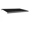 vidaXL Sis&auml;&auml;nkelattava markiisi LED/tuulisensori 500x350cm antrasiitti