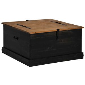 vidaXL S&auml;ilytysarkku HALDEN musta 91x91x47 cm t&auml;ysi m&auml;nty