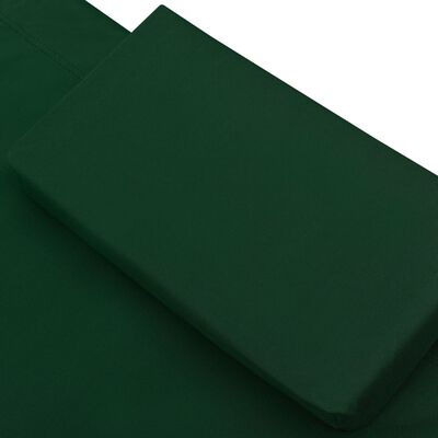 vidaXL Aurinkotuoli katoksella ja tyynyllä vihreä