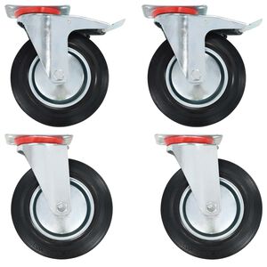 vidaXL Rullapy&ouml;r&auml;t 4 kpl 200 mm