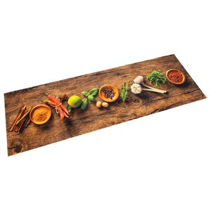 vidaXL Keitti&ouml;n pest&auml;v&auml; matto mausteet 45x150 cm sametti