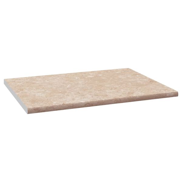 vidaXL Keitti&ouml;n ty&ouml;taso beige marmorikuvio 80x60x2,8 cm lastulevy