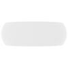 vidaXL Ylellinen pesuallas py&ouml;re&auml; matta valkoinen 40x15 cm keraami