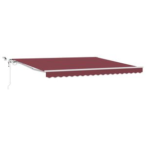 vidaXL Automaattimarkiisi LED viininpunainen 400x300 cm