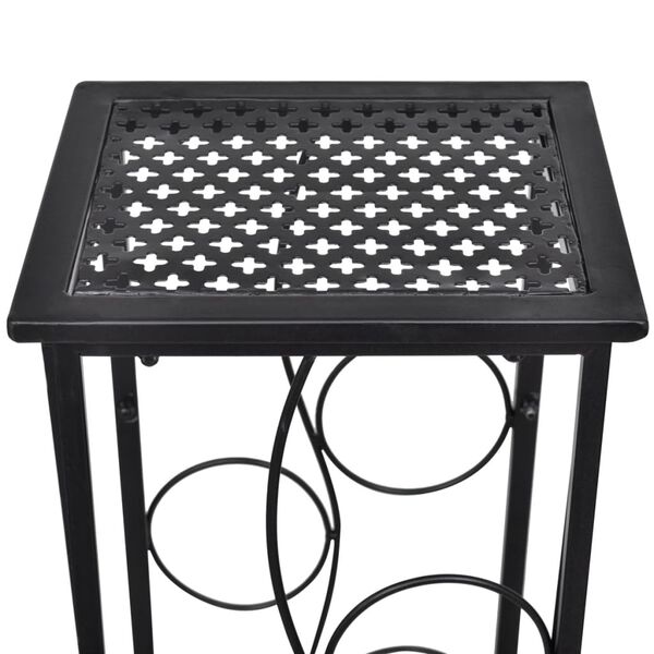 vidaXL Viinipulloteline 8 pullolle metalli