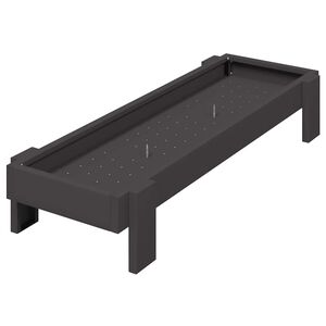 vidaXL Kananruokinta-astia Musta 80 x 28 x 13.5 cm