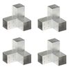 vidaXL Tolppaliittimet 4 kpl Y-muoto galvanoitu metalli 81x81 mm