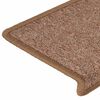 vidaXL Portaiden matot 15 kpl 65x21x4 cm ruskea suorakaiteen muotoinen reuna
