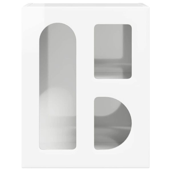 vidaXL Y&ouml;p&ouml;yt&auml; Korkean kiillon valkoinen 40 x 35 x 50 cm Tekninen puu