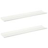 vidaXL Kelluva hylly 2 pcs Valkoinen 100 x 18 x 2,5 cm Ter&auml;s