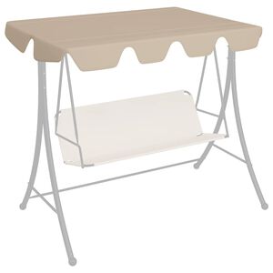 vidaXL Vaihtokatos puutarhakeinuun beige 150/130x105/70 cm