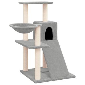 vidaXL Kissan kiipeilypuu sisal- raapimispylv&auml;ill&auml; vaaleanharm. 82 cm
