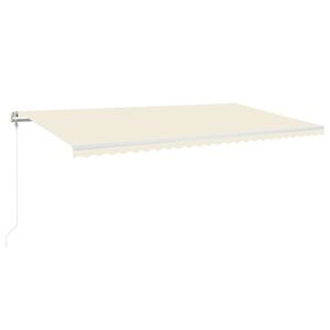 vidaXL Automaattisesti sis&auml;&auml;nkelattava markiisi 600x350 cm kerma