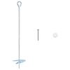 vidaXL Maakiinnike 10 pcs Hopea &Oslash;10 x 50 cm Galvanoitu Metalli