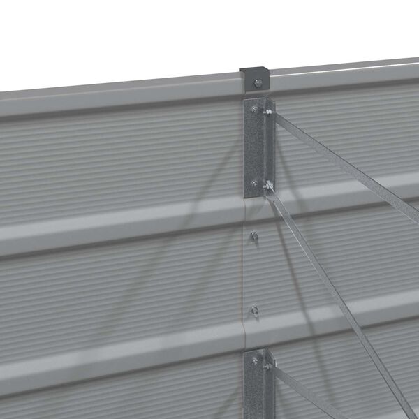 vidaXL Kukkalaatikko Vaaleanharmaa 600 x 80 x 45 cm Ter&auml;s