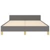 vidaXL Sängynrunko ilman patjaa tummanharmaa 180x200cm kangas