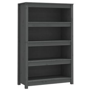 vidaXL Kirjahylly harmaa 80x35x126 cm t&auml;ysi m&auml;nty